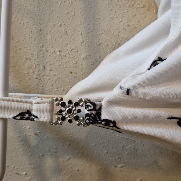 Molly Malloy Evenings Vintage 90s 00s White & Black Party Prom Dress size 12. - Picture 5 of 6